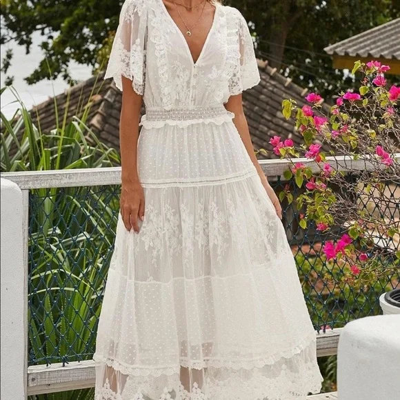 Dresses | Gorgeous White Lace Dress | Poshmark Dresses | Gorgeous White Lace Dress | Poshmark